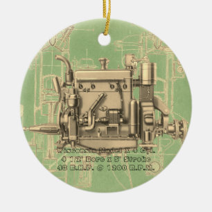 Wisconsin Motor Milwaukee Wisconsin Gas Motor X Keramikornament
