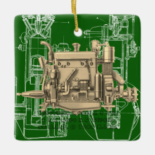 Wisconsin Motor Milwaukee Wisconsin Gas Motor X Keramikornament