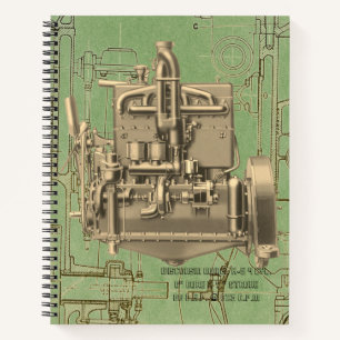 Wisconsin Motor Milwaukee Wisconsin Gasmotor K Notizbuch
