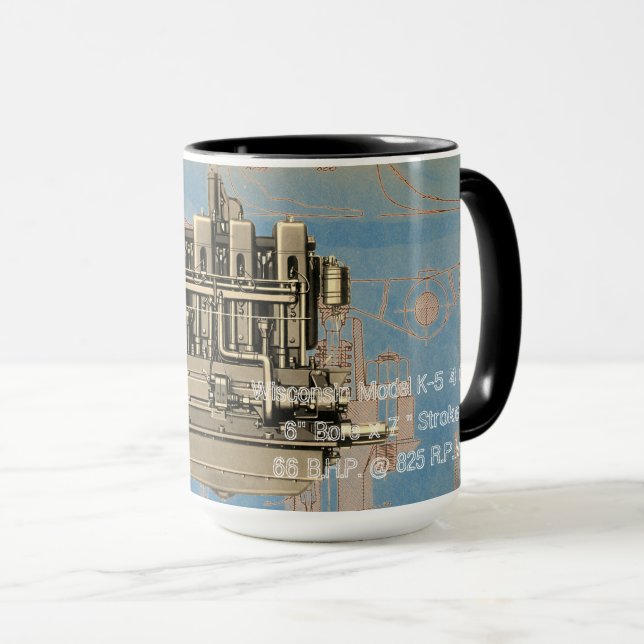 Wisconsin Motor Milwaukee Wisconsin Motor Early K Tasse (VorderseiteRechts)
