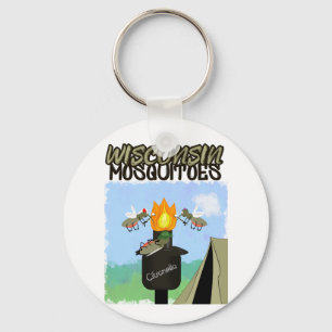 Wisconsin-Mücken-Cartoon - Camping von Tiki Schlüsselanhänger