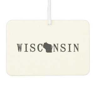 Wisconsin Name mit Staat-formatiertem Letter Autolufterfrischer