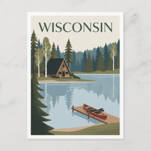 Wisconsin Northwoods Minocqua Postkarte