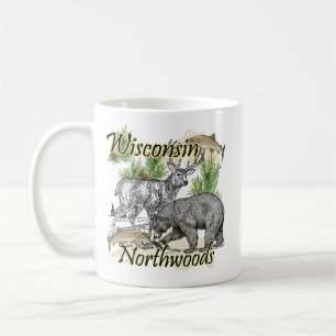 Wisconsin Northwoods Sportsman Jagd Fischerei Tass Kaffeetasse
