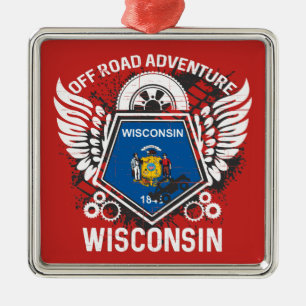 Wisconsin Off Road Adventure 4x4 Trail Mudding Ornament Aus Metall
