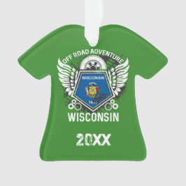 Wisconsin Off Road Adventure 4x4 Trails Mudding Ornament