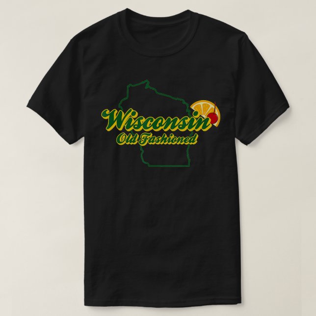 Wisconsin Old modische Green Bay Green and Gold T-Shirt (Design vorne)