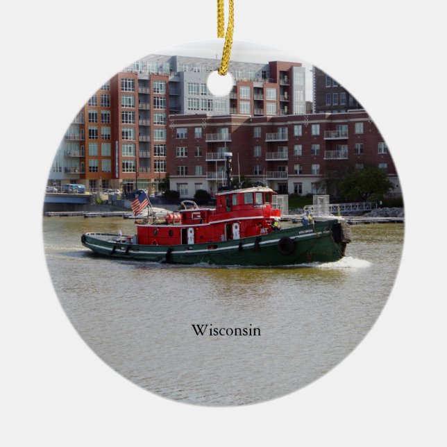 Wisconsin-Ornament Keramik Ornament (Vorne)