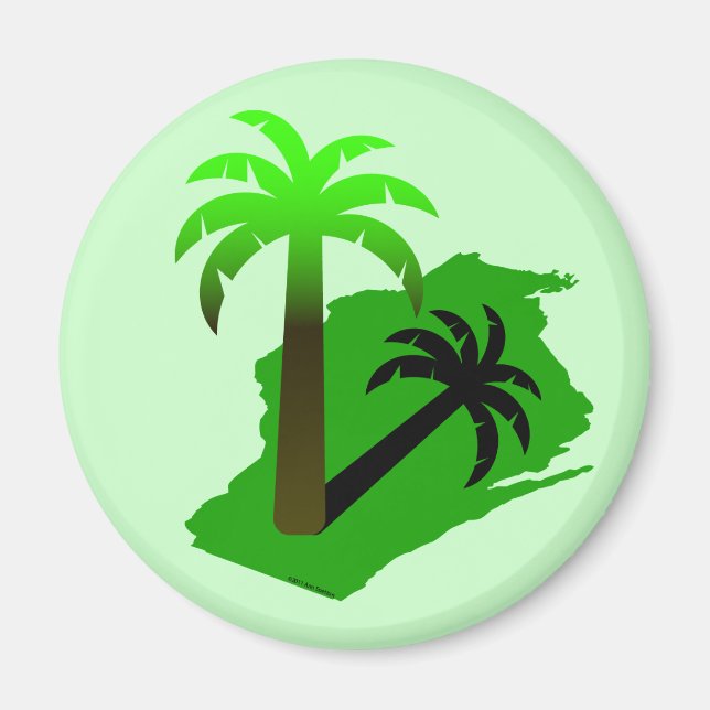 Wisconsin Palm Tree Magnet (Vorne)
