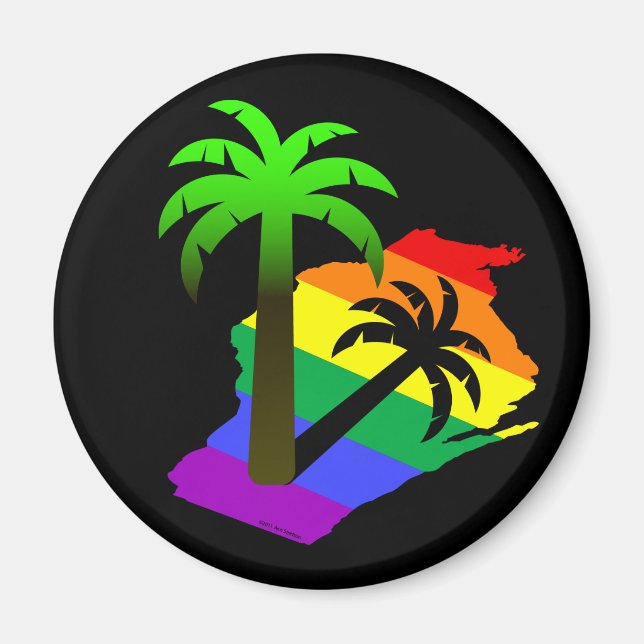 Wisconsin Palm Tree Magnet (Vorne)