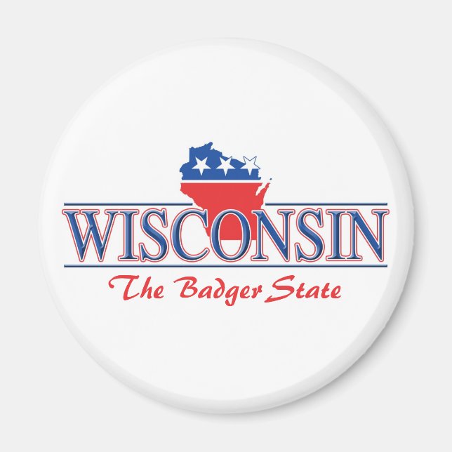 Wisconsin Patriotische Magnete (Vorne)