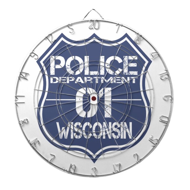 Wisconsin-Polizeidienststelle-Schild 01 Dartscheibe (vorne)