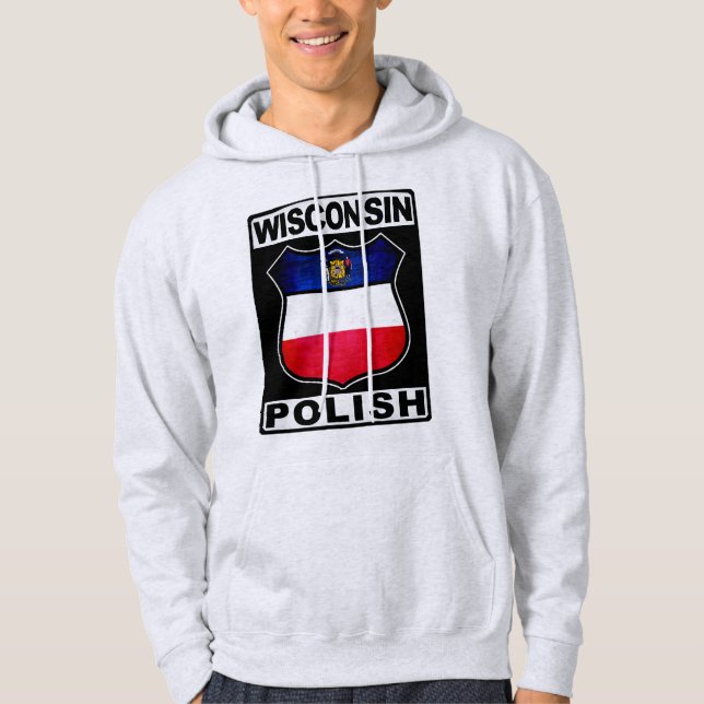 Wisconsin, Polnischer Amerikaner Hoodie (Vorderseite)