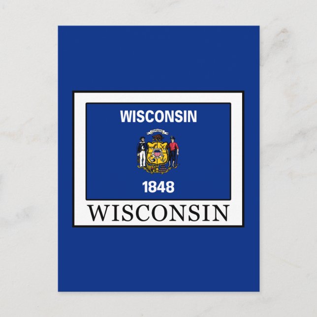 Wisconsin Postkarte (Vorderseite)