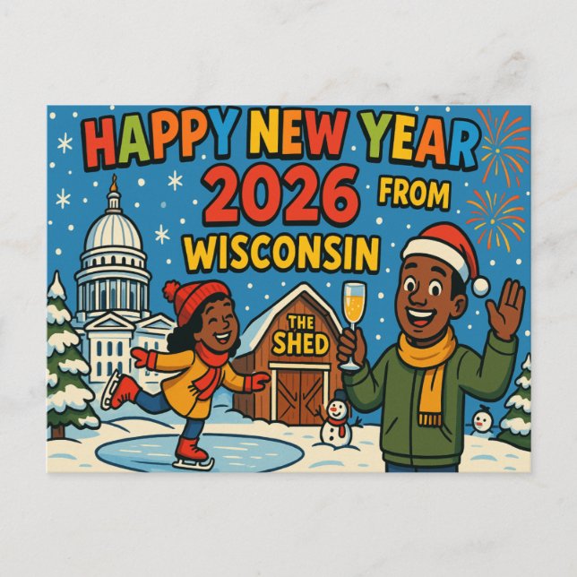 WISCONSIN Postkarte (Vorderseite)