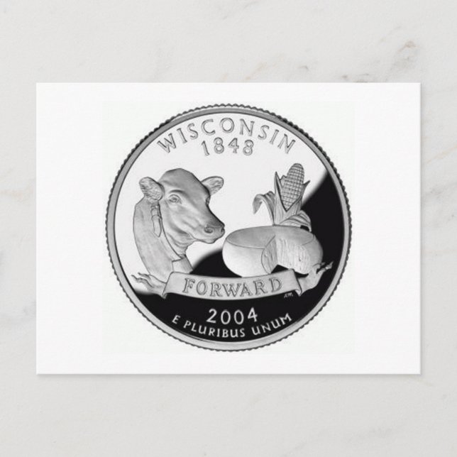 Wisconsin Postkarte (Vorderseite)
