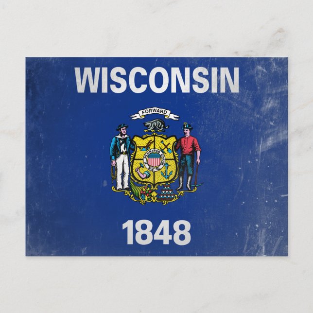 Wisconsin Postkarte (Vorderseite)
