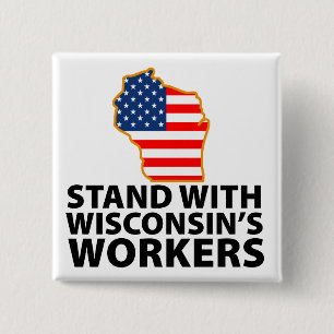 Wisconsin-Proteste Button