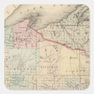 Wisconsin Quadratischer Aufkleber