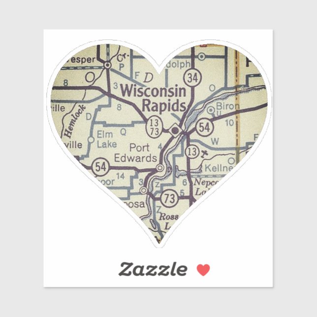 Wisconsin Rapids Aufkleber (Blatt)