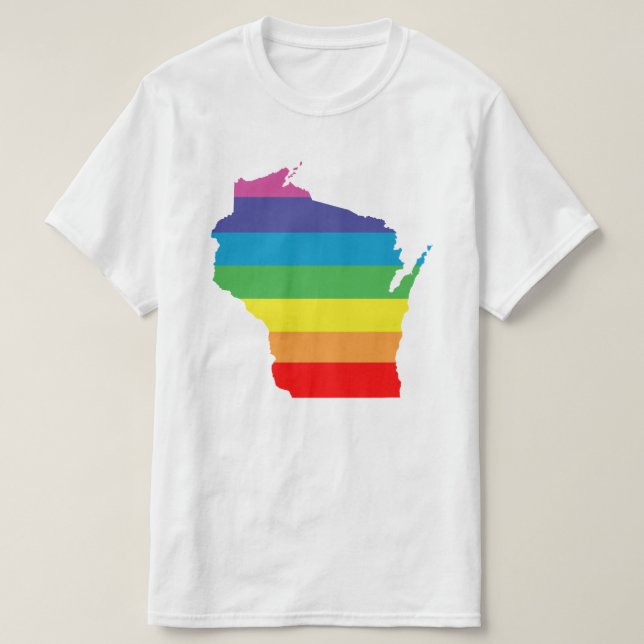 Wisconsin-Regenbogen T-Shirt (Design vorne)