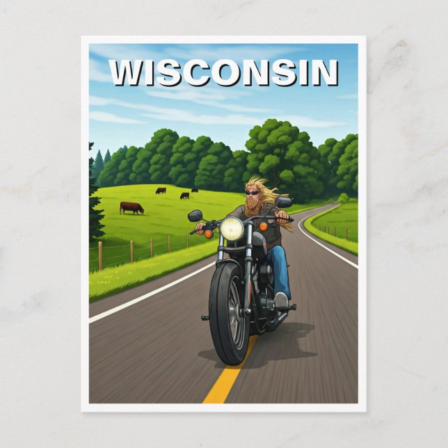 Wisconsin-Reise Postkarte (Vorderseite)