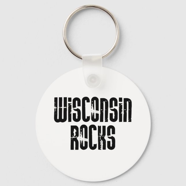 Wisconsin Rocks Schlüsselanhänger (Vorderseite)