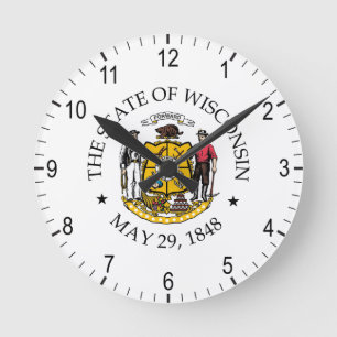 Wisconsin Runde Wanduhr