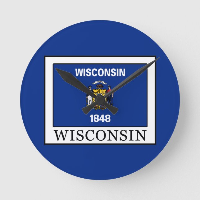 Wisconsin Runde Wanduhr (Vorderseite)