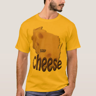 Wisconsin Say Cheese Mens Gold T - Shirt