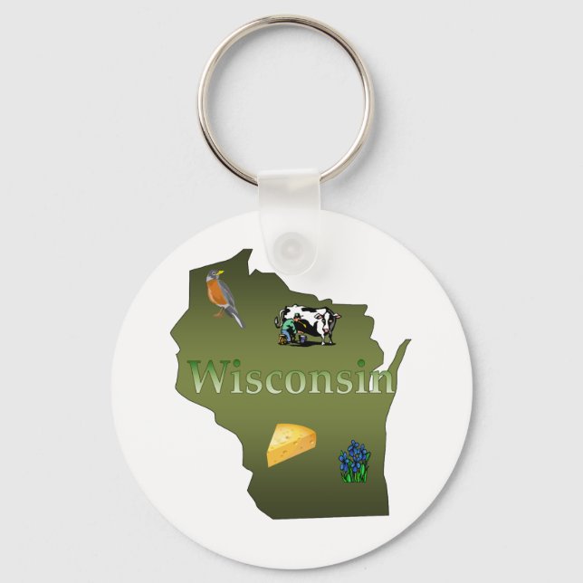Wisconsin Schlüsselanhänger (Vorderseite)