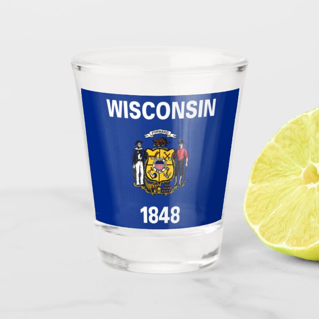 WISCONSIN SCHNAPSGLAS (Vorderseite)