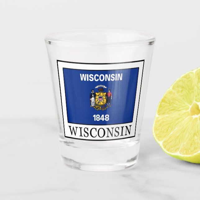Wisconsin Schnapsglas (Vorderseite)