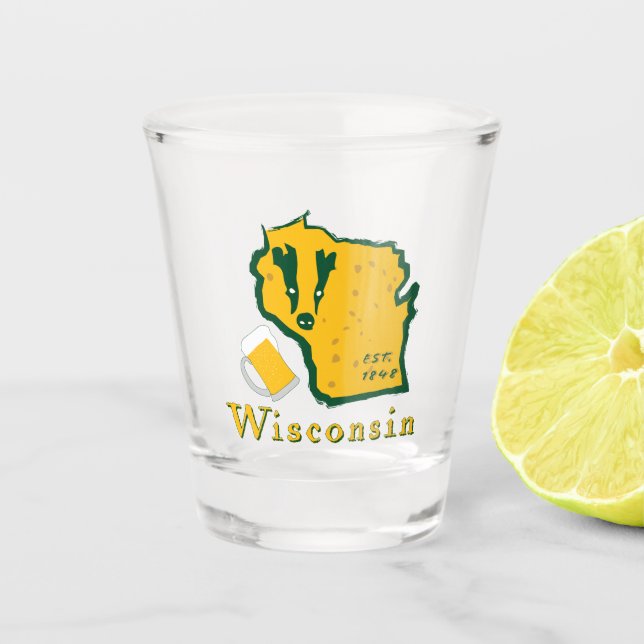 Wisconsin-Schnapsglas Schnapsglas (Vorderseite)