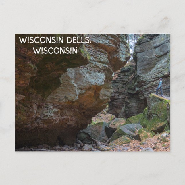 wisconsin spricht Weishconsin auf Postkarte (Vorderseite)