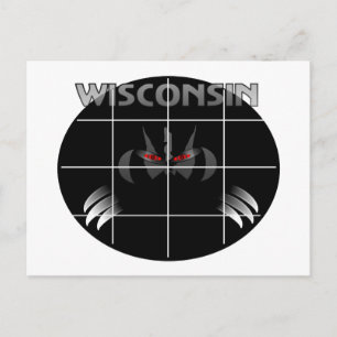Wisconsin Staat Badger Design Postkarte