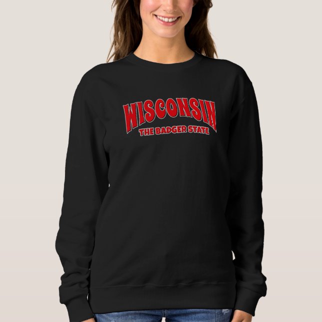 Wisconsin Staat Der Badger Staat Vintag Graphic Sweatshirt (Vorderseite)
