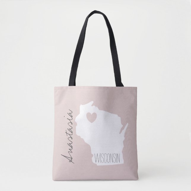 Wisconsin-Staat-Karte personalisiert (Vorderseite)