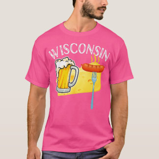 Wisconsin Staat Käse Bierbraun T-Shirt