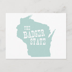Wisconsin Staat Motto Slogan Postkarte
