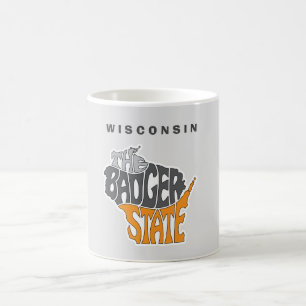 Wisconsin Staat Nickname Word Art Kaffeetasse