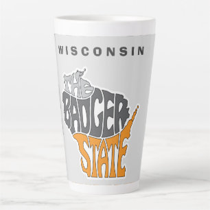 Wisconsin Staat Nickname Word Art Milchtasse