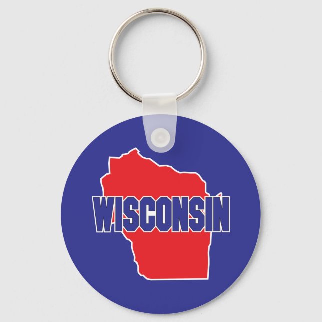 Wisconsin Staat Schlüsselanhänger (Vorderseite)