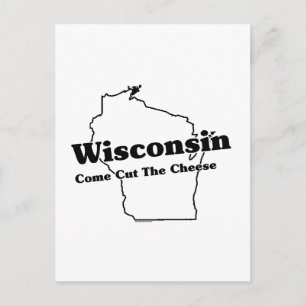 Wisconsin Staat Slogan Postkarte