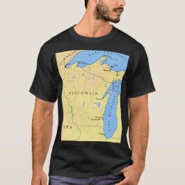 Wisconsin Staat und die Großen Seen Männer Unisex  T-Shirt