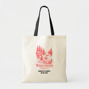 Wisconsin Staat Wedding Welcome Bag, Staat Liebe Tragetasche