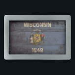 Wisconsin-Staats-Flagge auf altem hölzernem Korn Rechteckige Gürtelschnalle<br><div class="desc">Wisconsin-Staats-Flagge auf altem hölzernem Korn Fühlen Sie sich frei, den Entwurf entsprechend Ihren eigenen Präferenzen zu ändern. Sie können den Entwurfsstandort, die Orientierung, die Hintergrundfarben und die Größe ändern. Auch Sie addieren möglicherweise Ihren eigenen Text oder Slogan-Set sein Schriftart, Standort und Größe, alle, um das entscheidende persönliche Geschenk für Sie...</div>