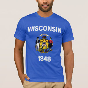 Wisconsin-Staats-Flagge T-Shirt
