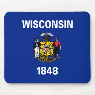 Wisconsin-Staats-Flaggen-Entwurf Mousepad