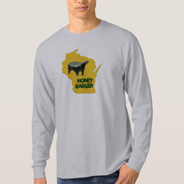 Wisconsin-Staats-Honig-Dachs lustig T-Shirt (Vorderseite)